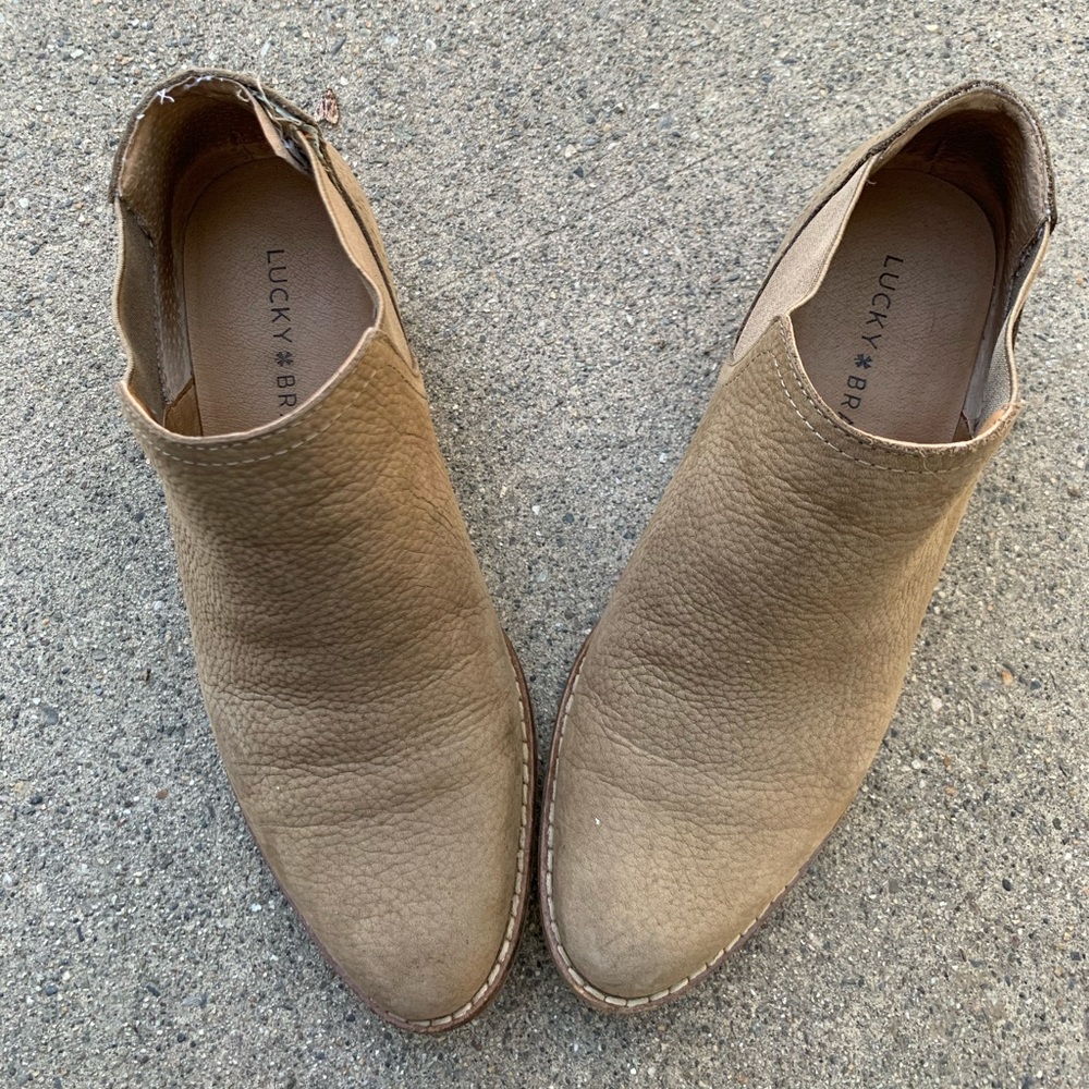 Lucky Brand tan booties